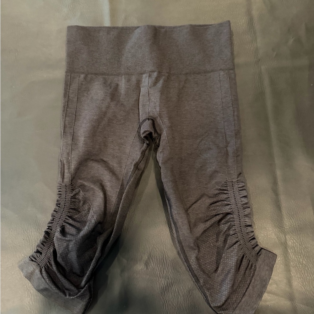 Lululemon Athletica Charcoal Ruffled Leggings